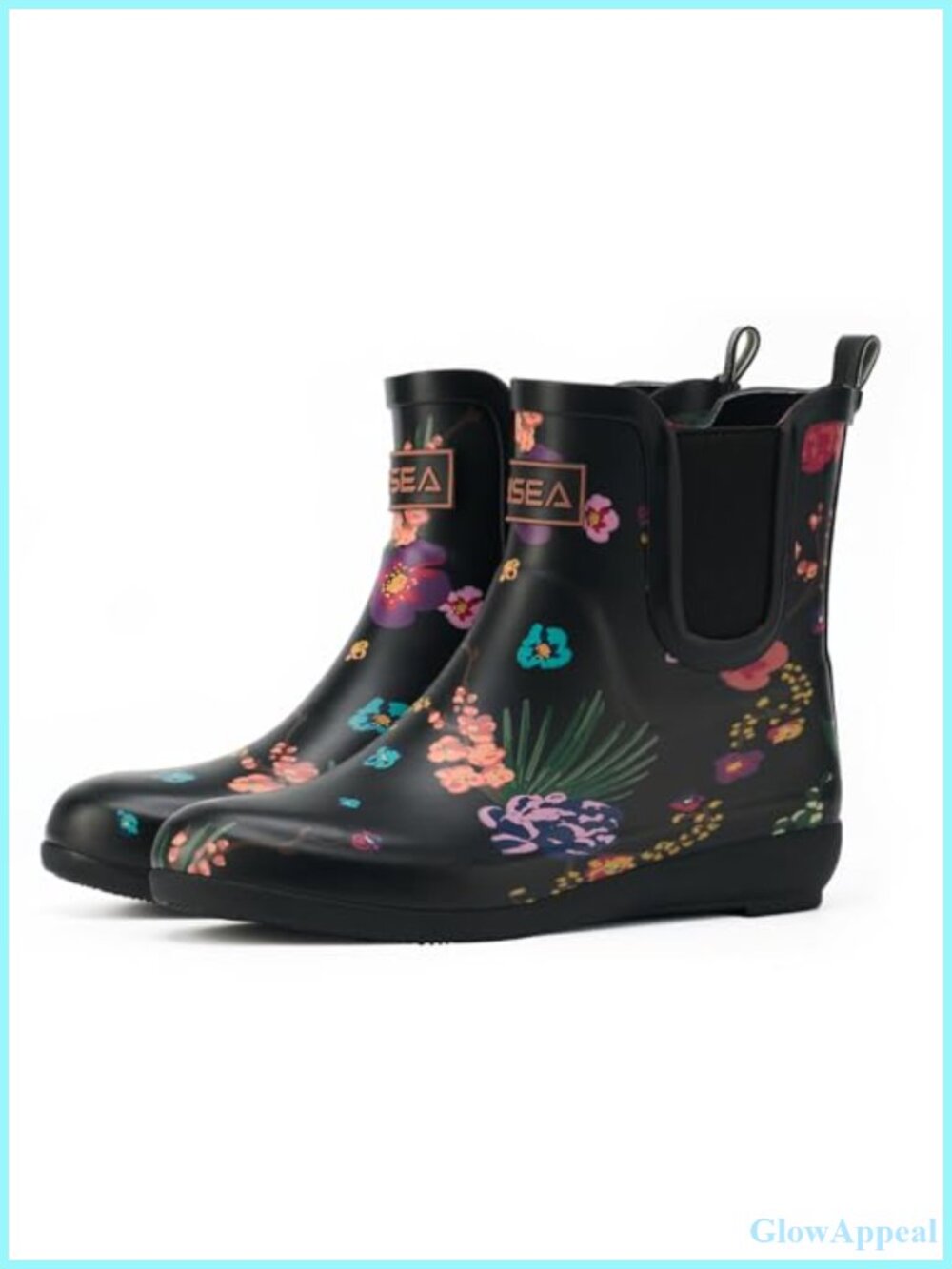 Women's Rubber Rain Boots Slim Fit Waterproof Chelsea Boots